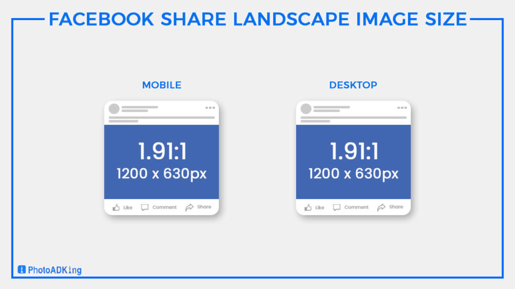 Facebook share landscape image size