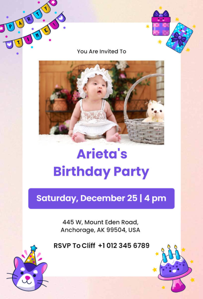 Grainy Birthday Party Invitation