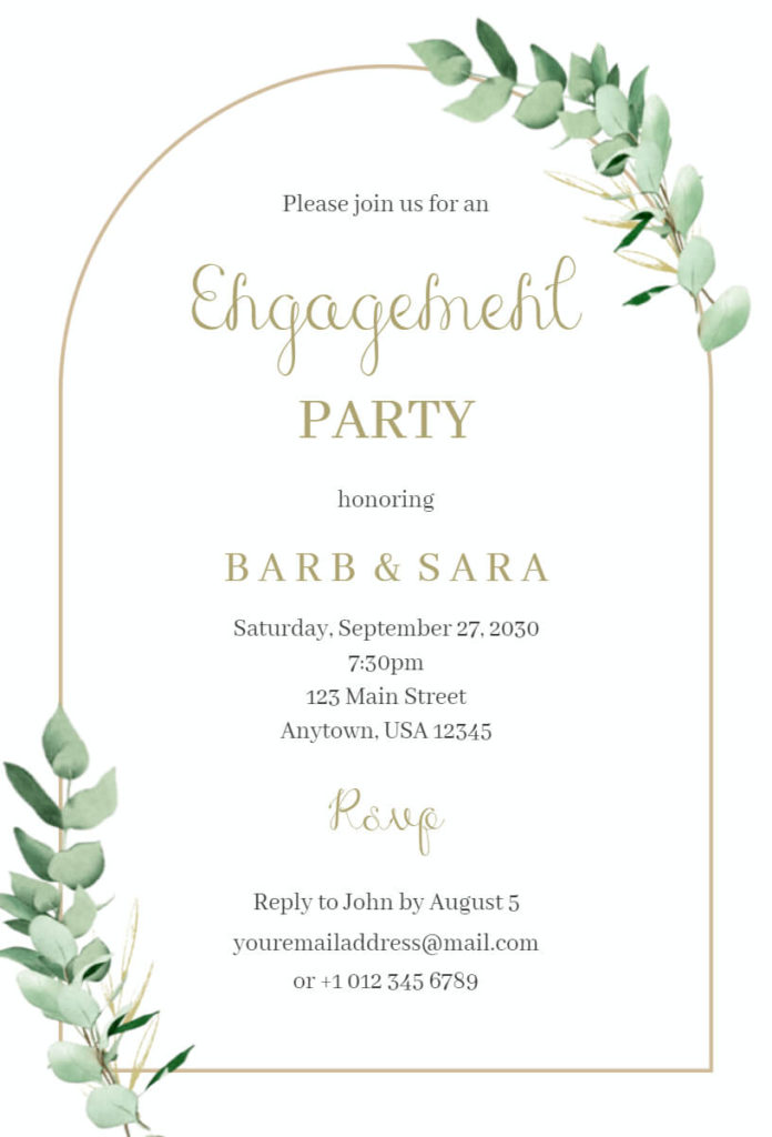 Modern Engagement Invitation