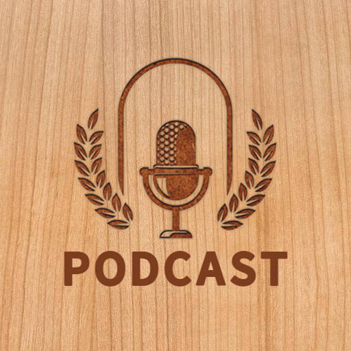 Wooden-type Podcast Logo