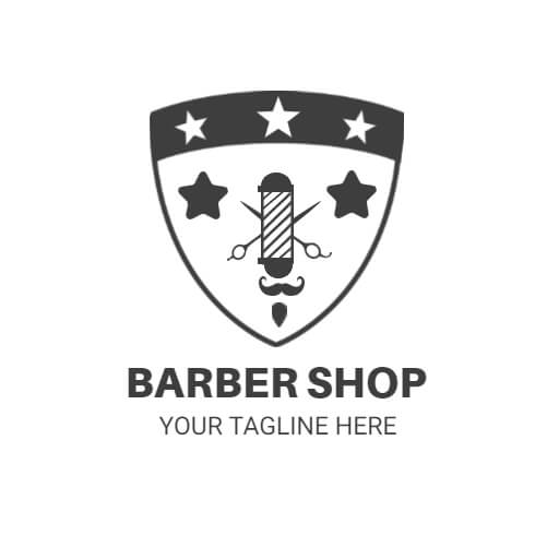 Shield Barber Shop Logo Idea