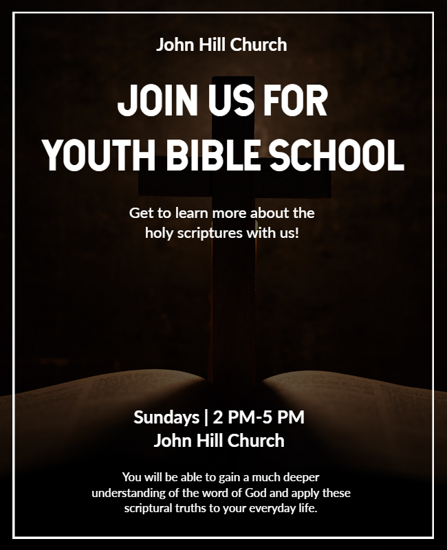 bible study church flyer