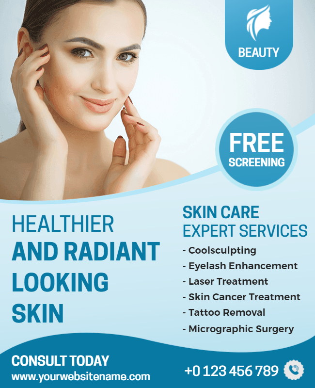 Skin Health Promotion Flyer Idea