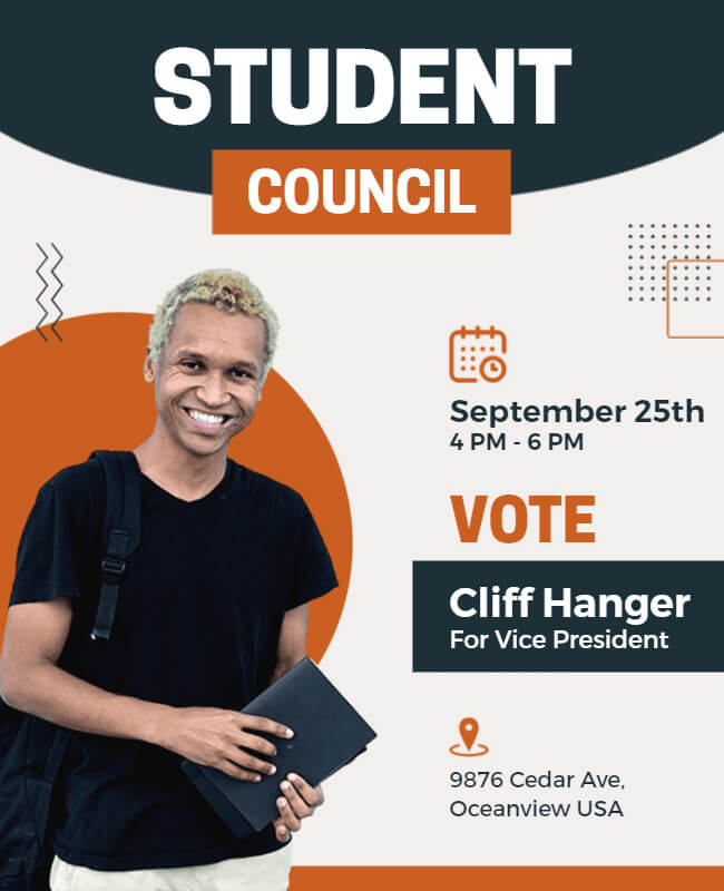 Unique Layout Student Council Flyer