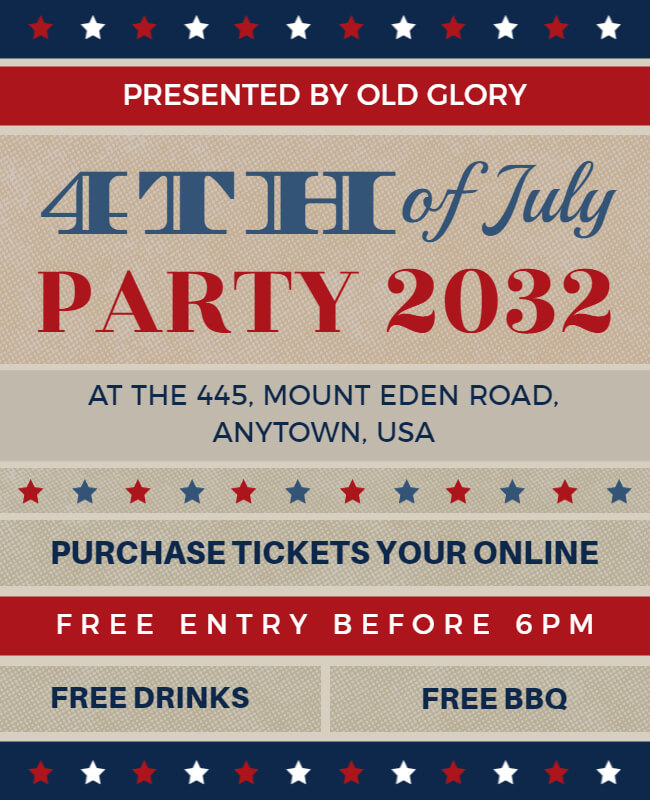 Vintage-Inspired 4th of July Poster idea