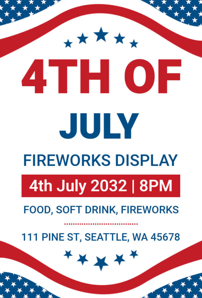 Fireworks 4th of July Invitation Idea