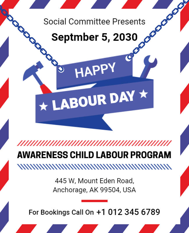 Awareness Child Labor Program Flyer Ideas