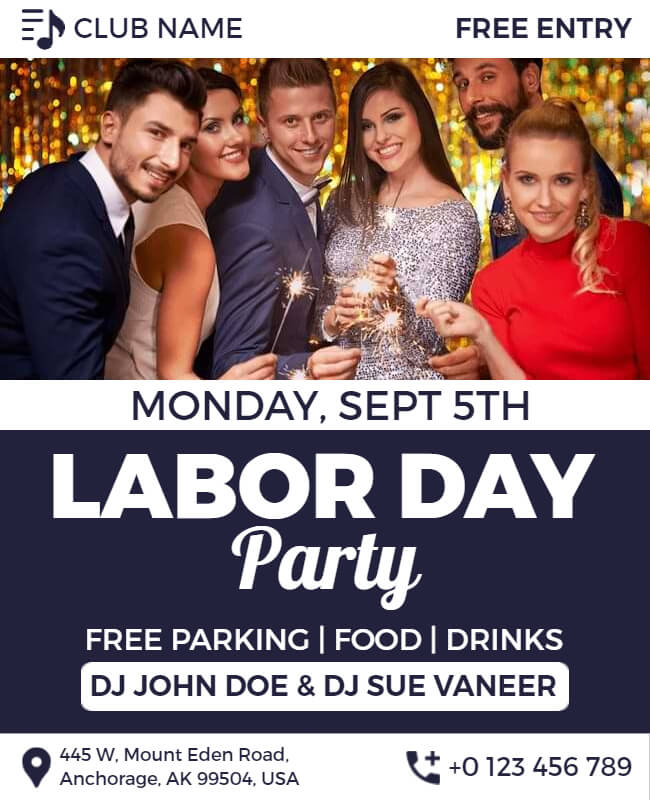 Party Flyer for Labor Party Day 