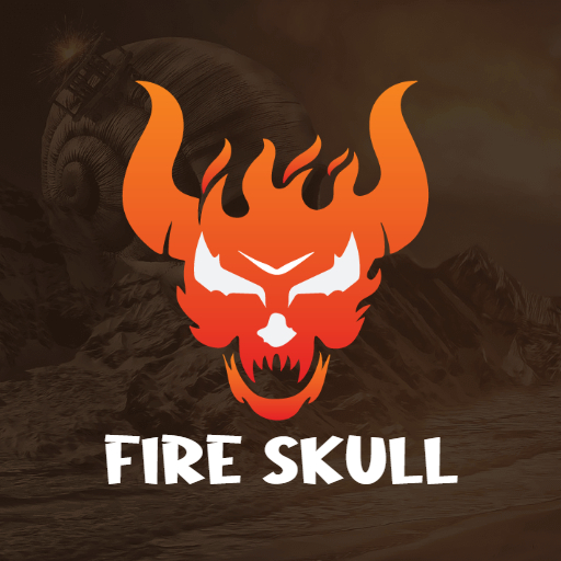 fire skull Dj logo