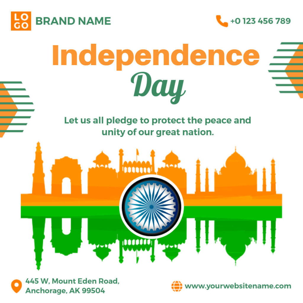 Symbol of Independence: 15 August Greeting Card Ideas
