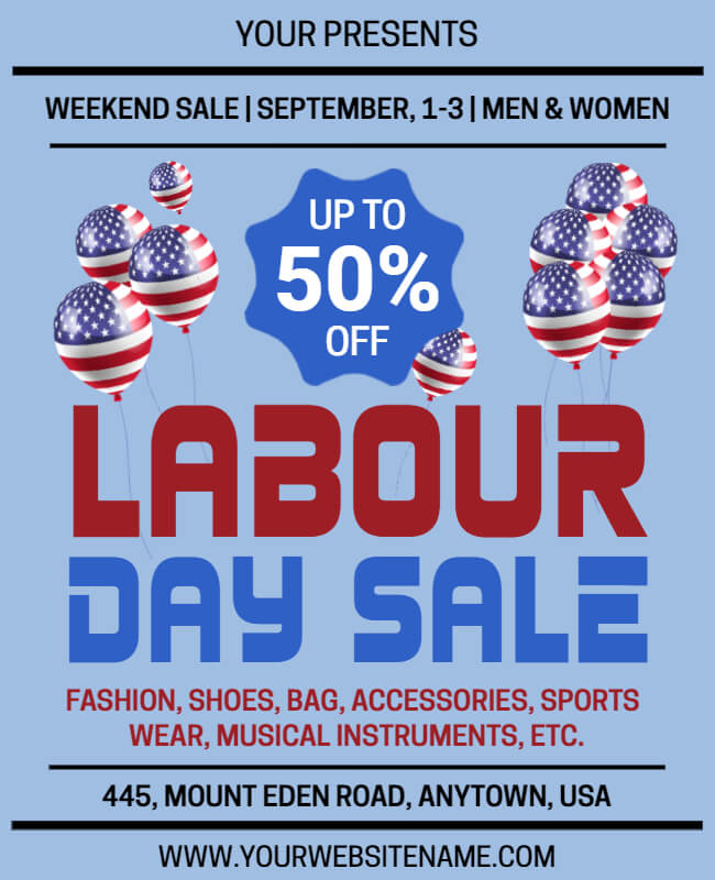 Labor Day Extravaganza: Sale Poster Idea