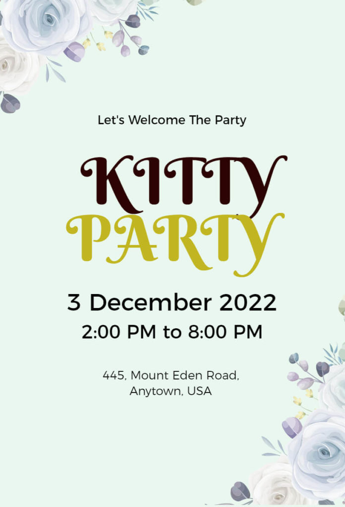 Kitty Party Invitation Ideas