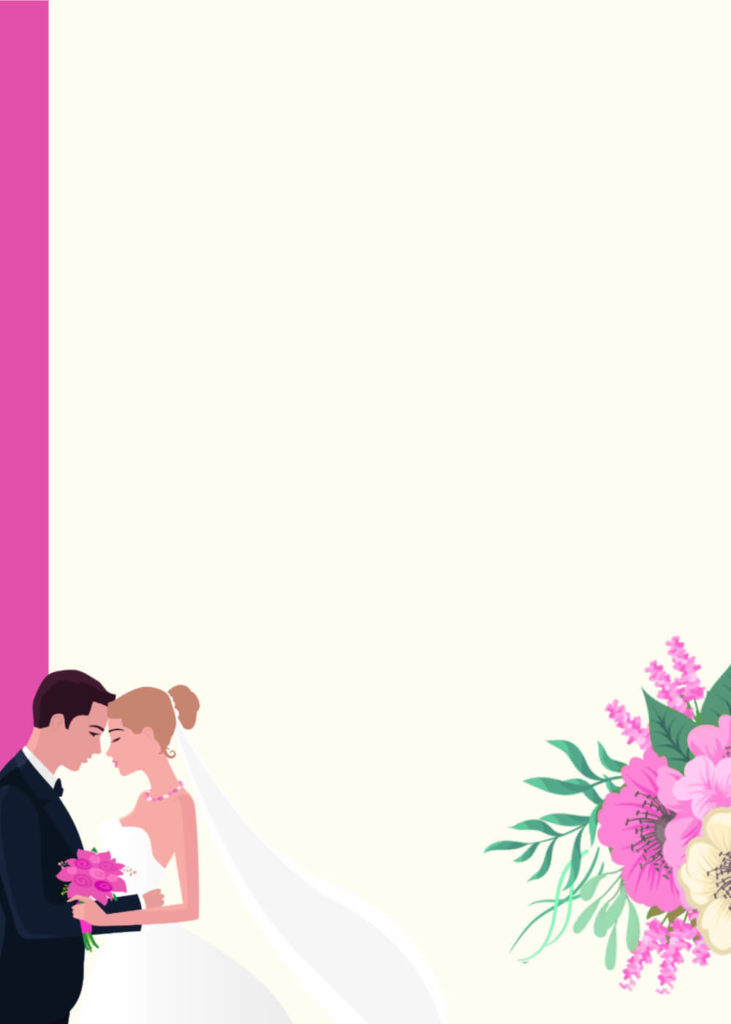 Floral Christian Wedding Invitation Background