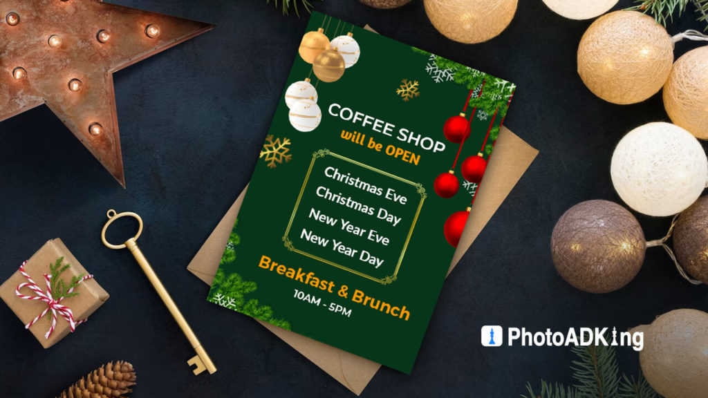 Christmas Coffee Shop Poster