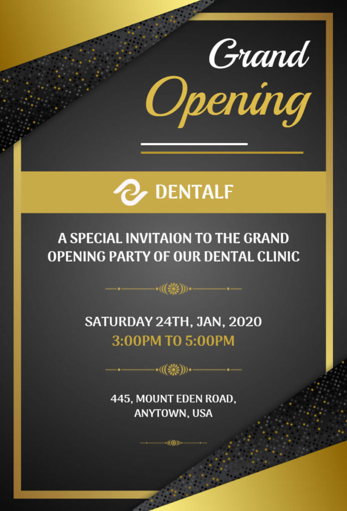 Dental Clinic Grand Opening Invitation
