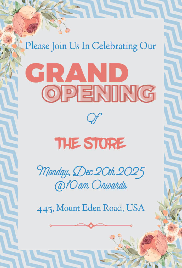 Store Opening Invitation