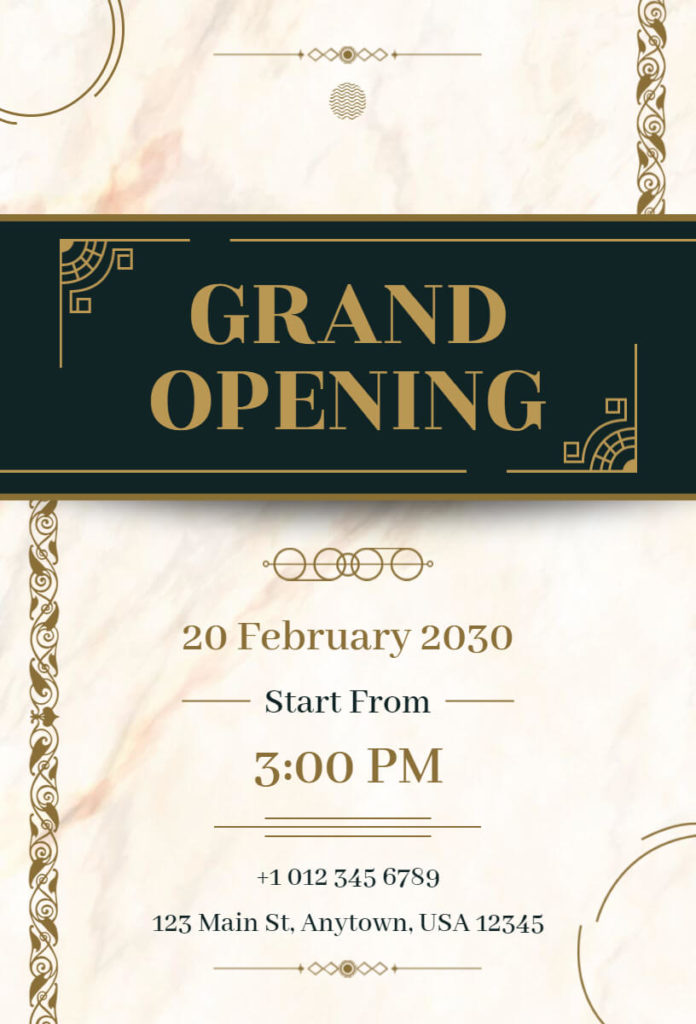 Classic Grand Opening Invitation