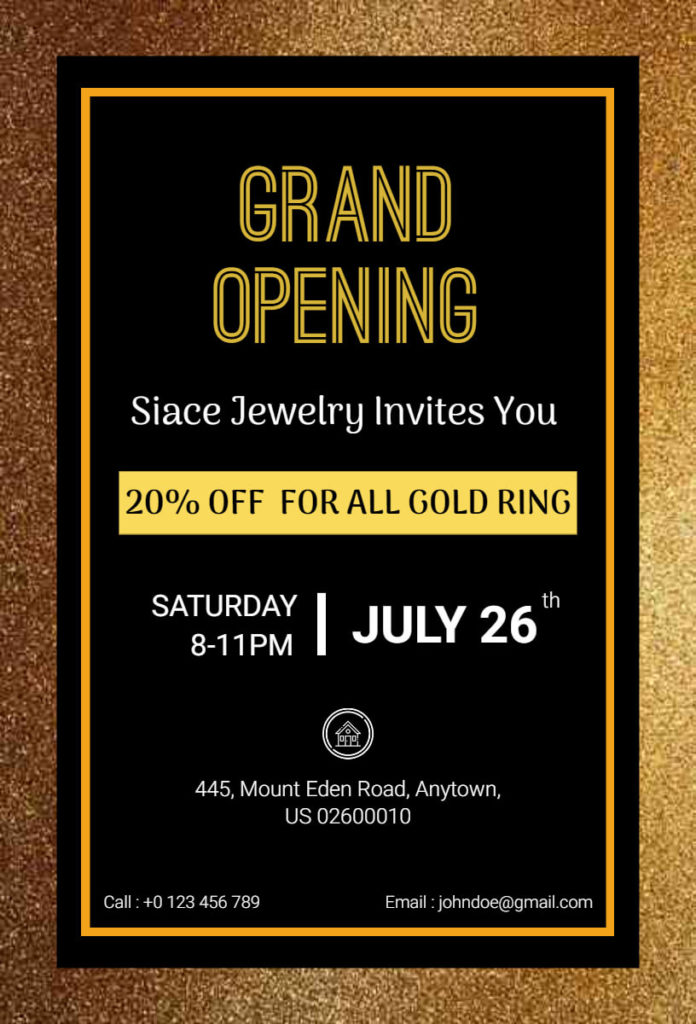 Jewelry Shop Grand Opening Invitation
