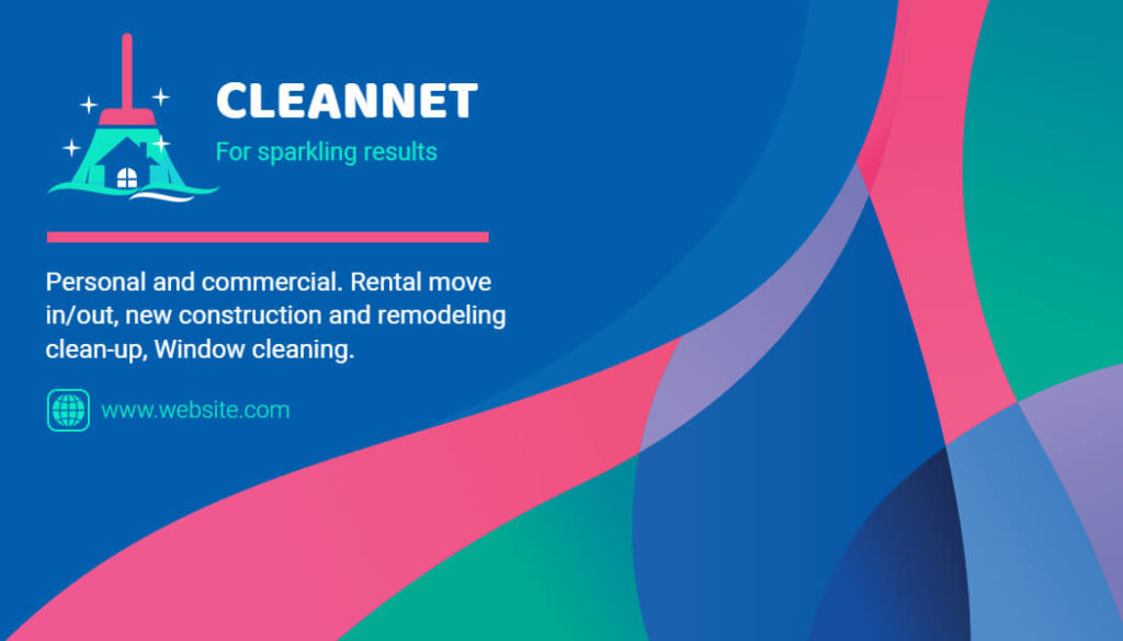 Refreshed Homes Cleaning Services Business Cards Template