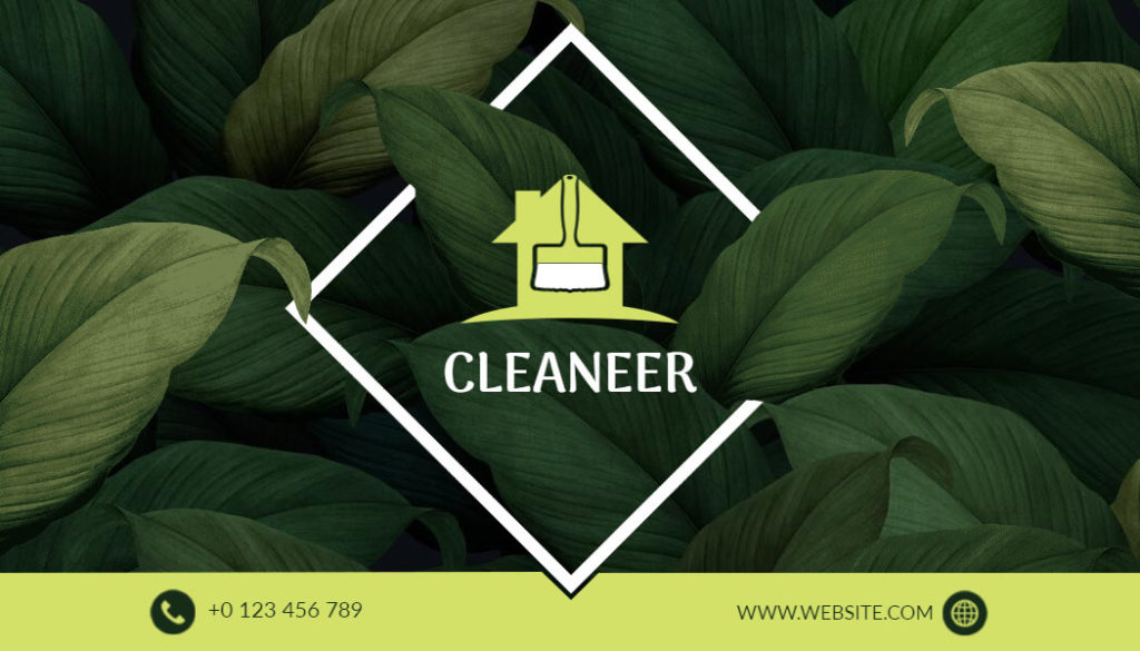 Clean Sweep Solutions Business Card Template