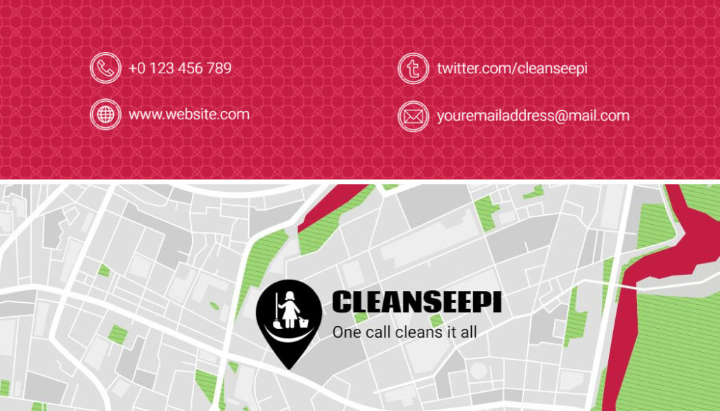 A Touch of Cleanliness Business Card Template