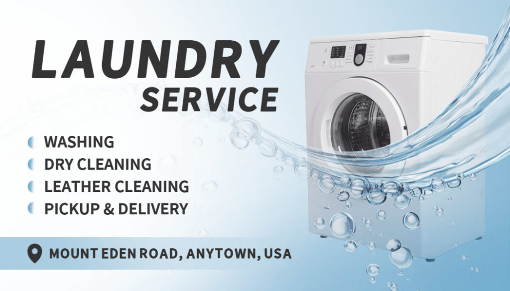 Laundry Service Business Cards Template
