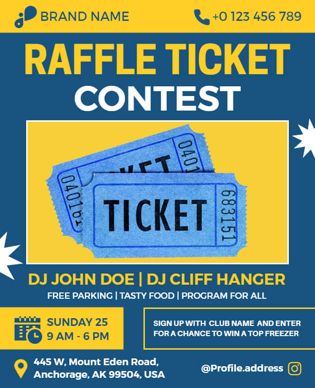 Raffle Poster Template Raffle Poster Template