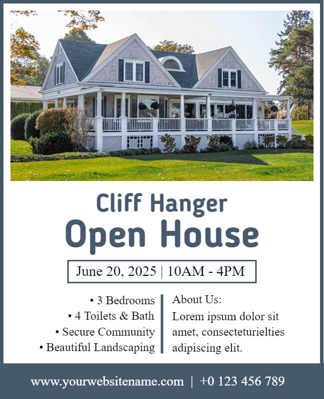 Single Image Open House Flyer