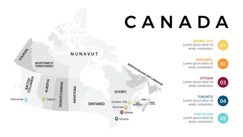 Canada geographic infographic template examples