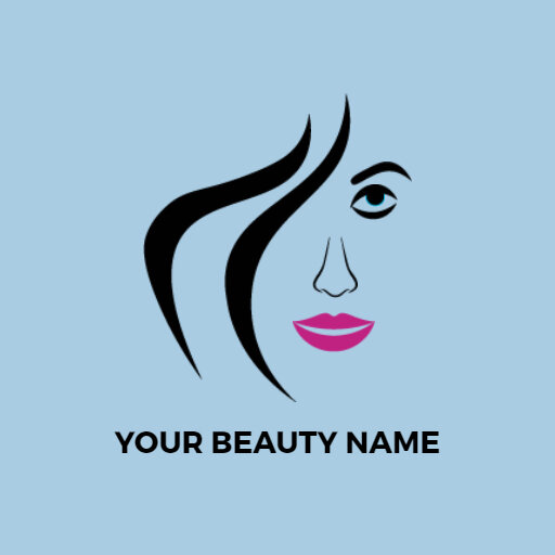 Blue Theme Beauty Logo