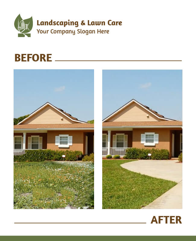 Before and After Landscaping Flyer