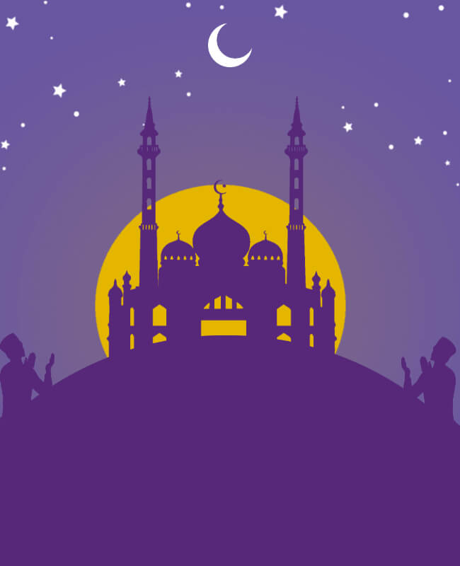 Night Sky Serenity Muharram Poster Background