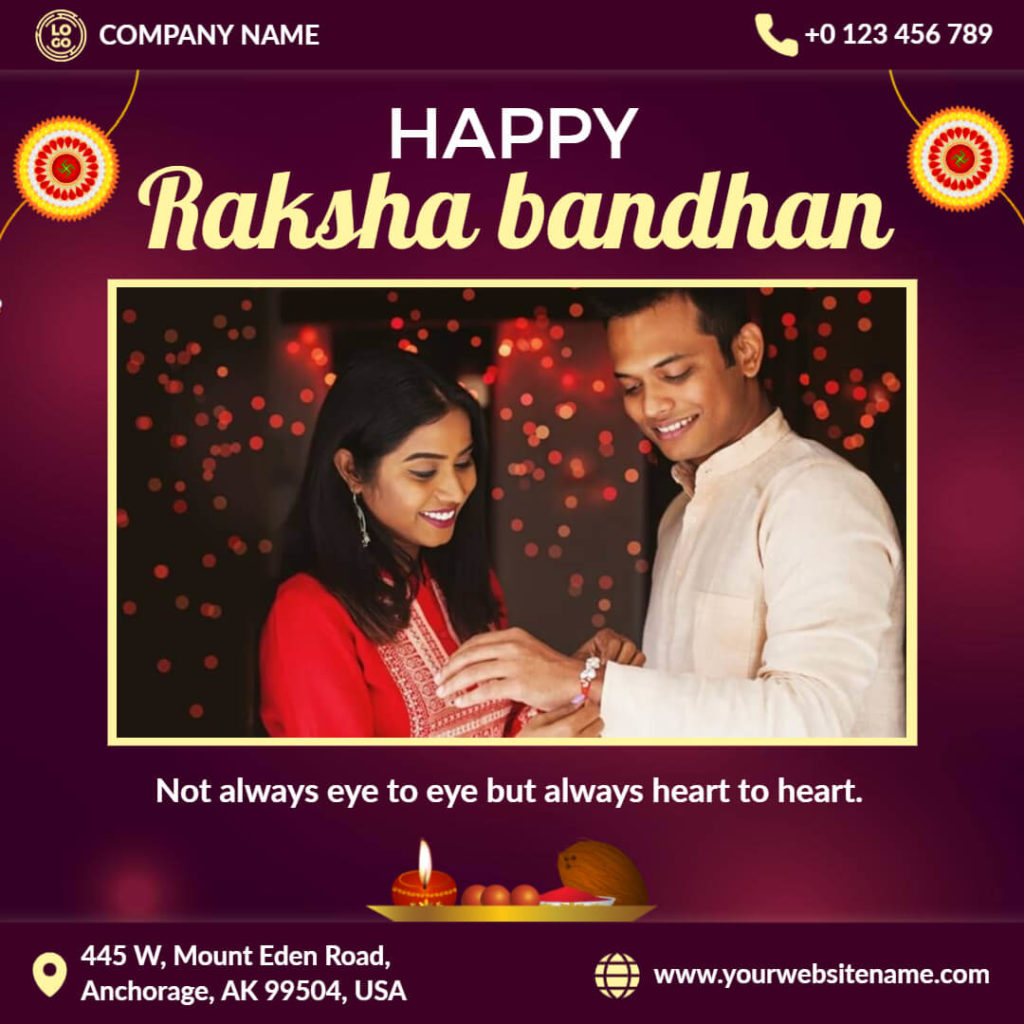 Celebrate the Bond: Raksha Bandhan Card Template