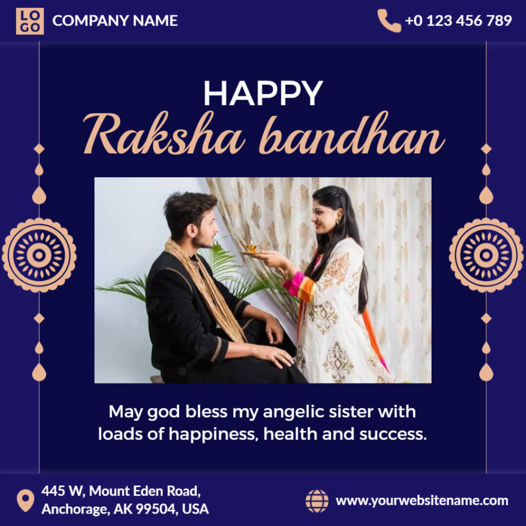 Heartwarming Raksha Bandhan Greeting Card Template