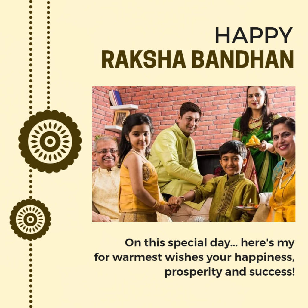 Symbol of Love Raksha Bandhan Card Template 