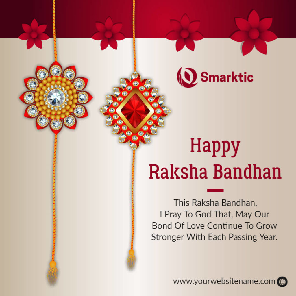 Blessings of Rakhi Card Template