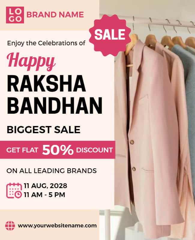 Raksha Bandhan Sale Flyer Template 