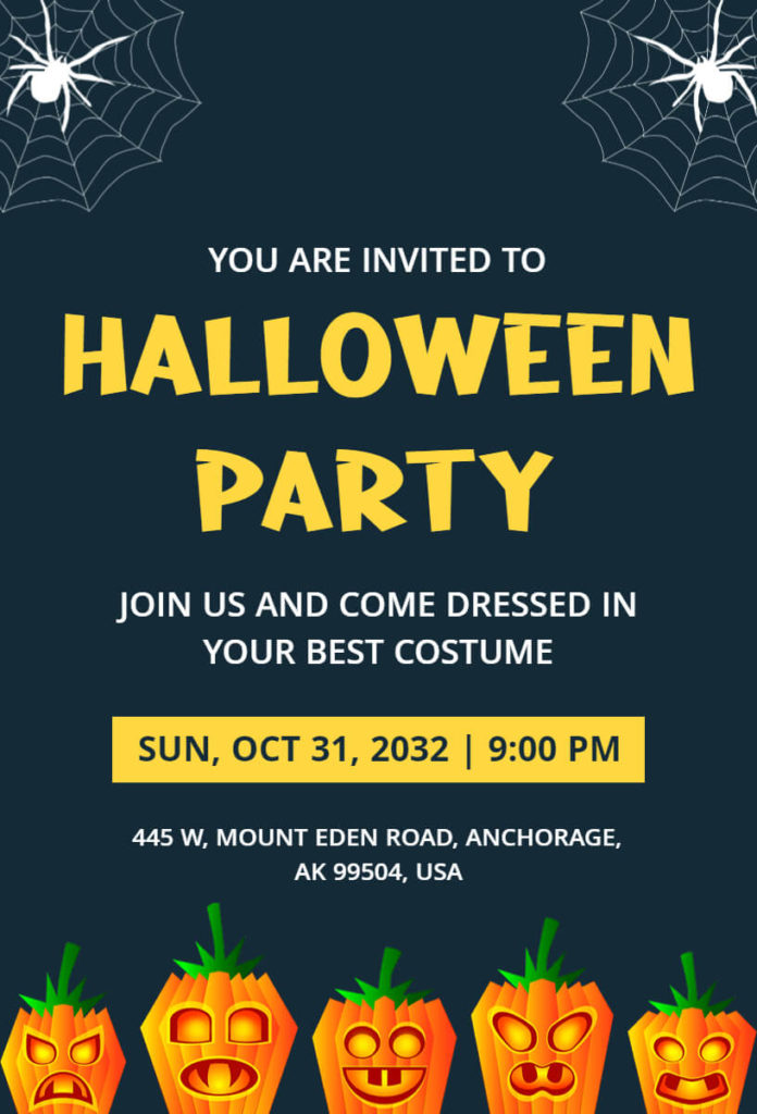 Wickedly Fun Halloween Party Invitation Template