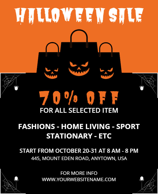 Halloween Sale Poster Template