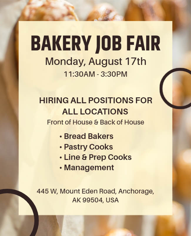 Bakery Job Fair Flyer