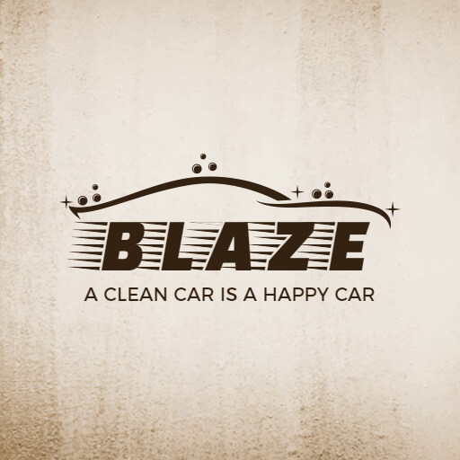 Blaze Clean Car Logo Idea