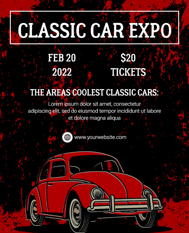 Abstract Classic Car Expo Flyer