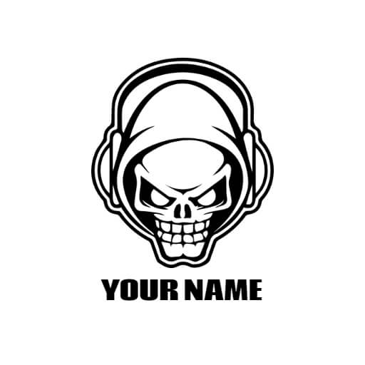 rock skull dj logo ideas