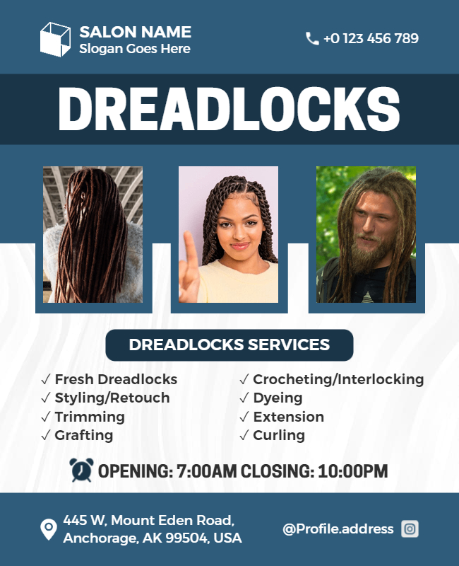 Hair Deadlock Salon Opening Flyer Idea