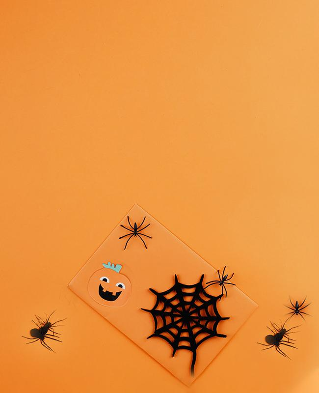 Orange Halloween Flyer Background Design