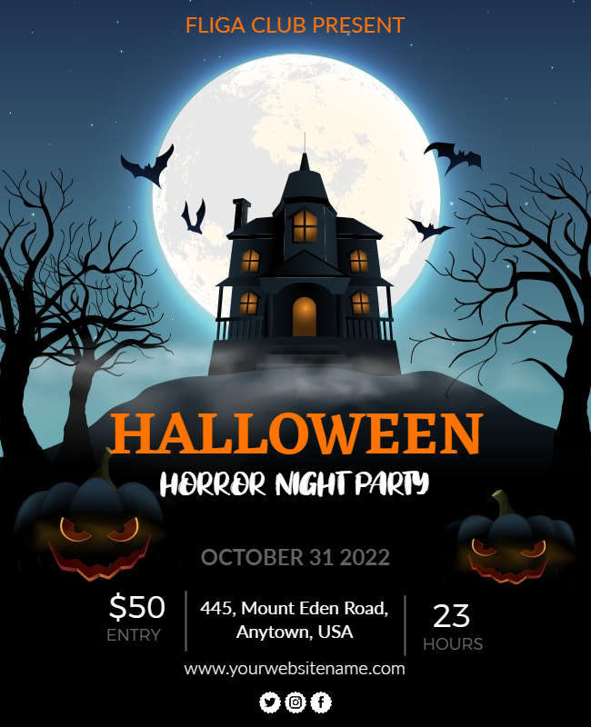 Haunted House Halloween Flyer Ideas
