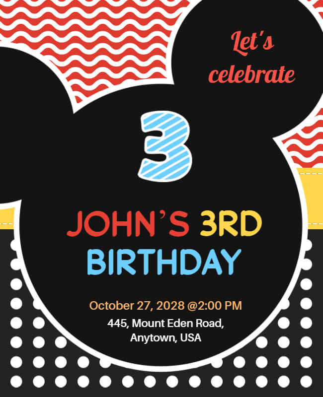 Mickey Mouse Birthday Flyer