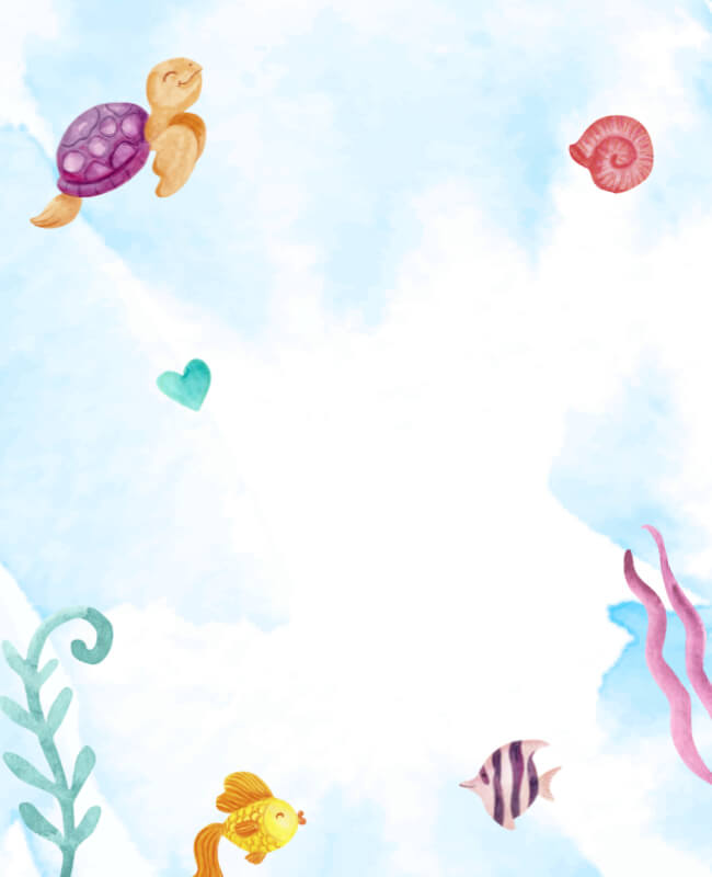 Ocean-Themed Birthday Flyer Background