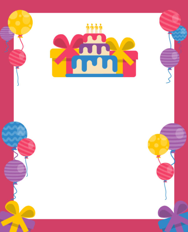 Minimal Birthday Party Flyer 