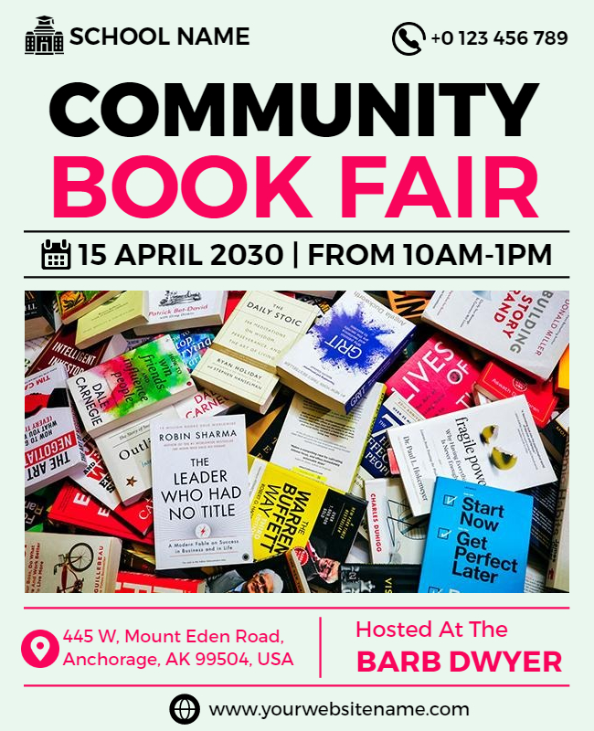 Community Book Fair Event Flyer